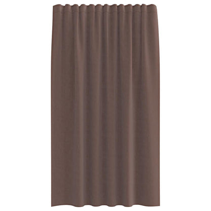 vidaXL Voile Vorhänge mit Stangentaschen 2 Stk. Braun
