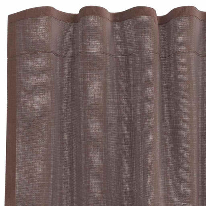 vidaXL Voile Vorhänge mit Stangentaschen 2 Stk. Braun