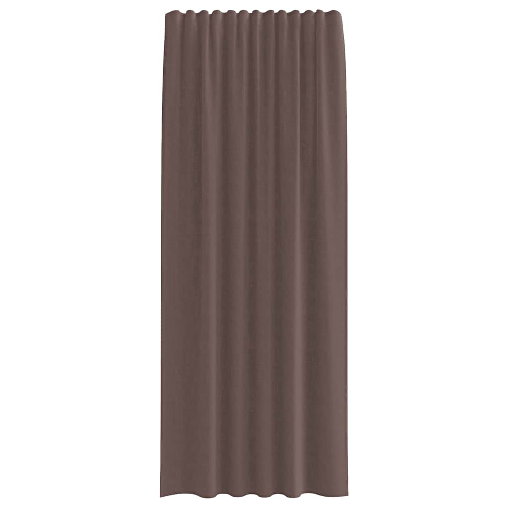 vidaXL Voile Vorhänge mit Stangentaschen 2 Stk. Braun
