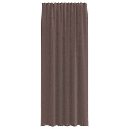 vidaXL Voile Vorhänge mit Stangentaschen 2 Stk. Braun
