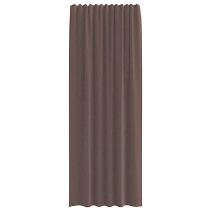 vidaXL Voile Vorhänge mit Stangentaschen 2 Stk. Braun
