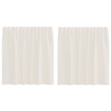 vidaXL Voile Vorhänge mit Stangentaschen 2 Stk. Creme