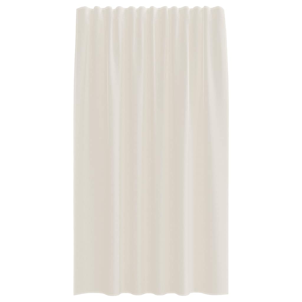 vidaXL Voile Vorhänge mit Stangentaschen 2 Stk. Creme