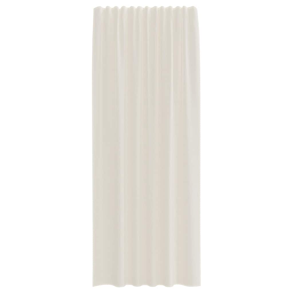vidaXL Voile Vorhänge mit Stangentaschen 2 Stk. Creme