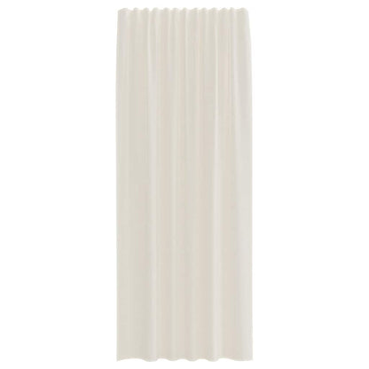 vidaXL Voile Vorhänge mit Stangentaschen 2 Stk. Creme