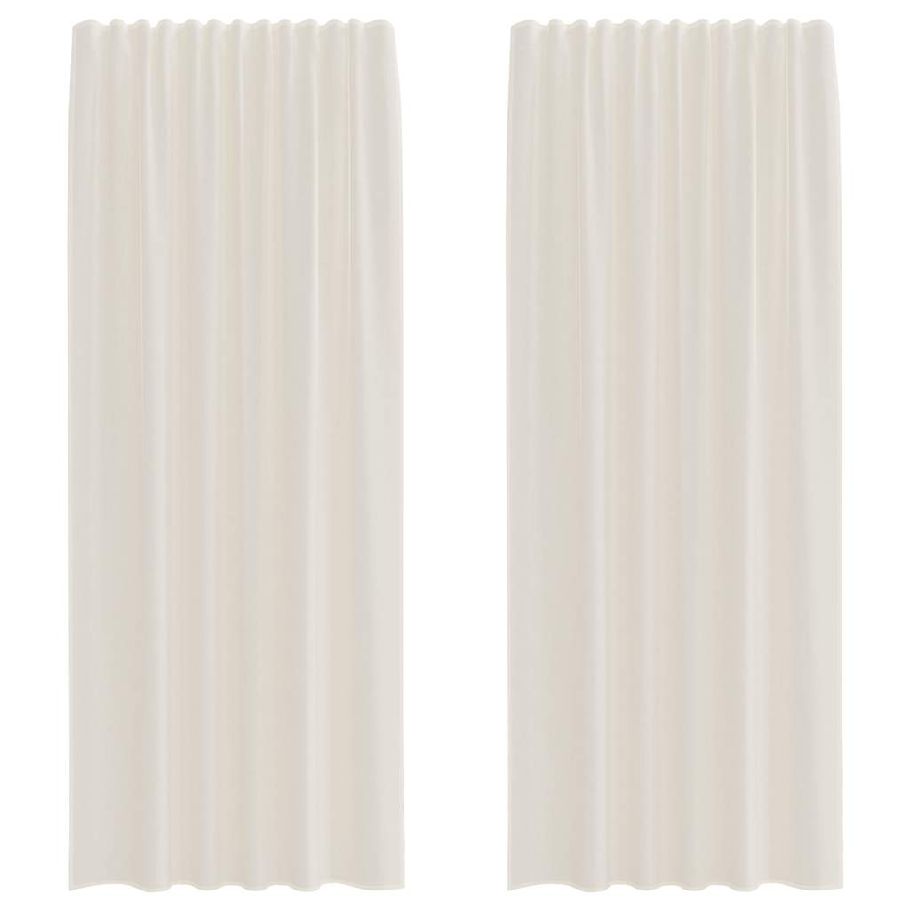 Voile Vorhänge mit Stangentaschen 2 Stk. Creme