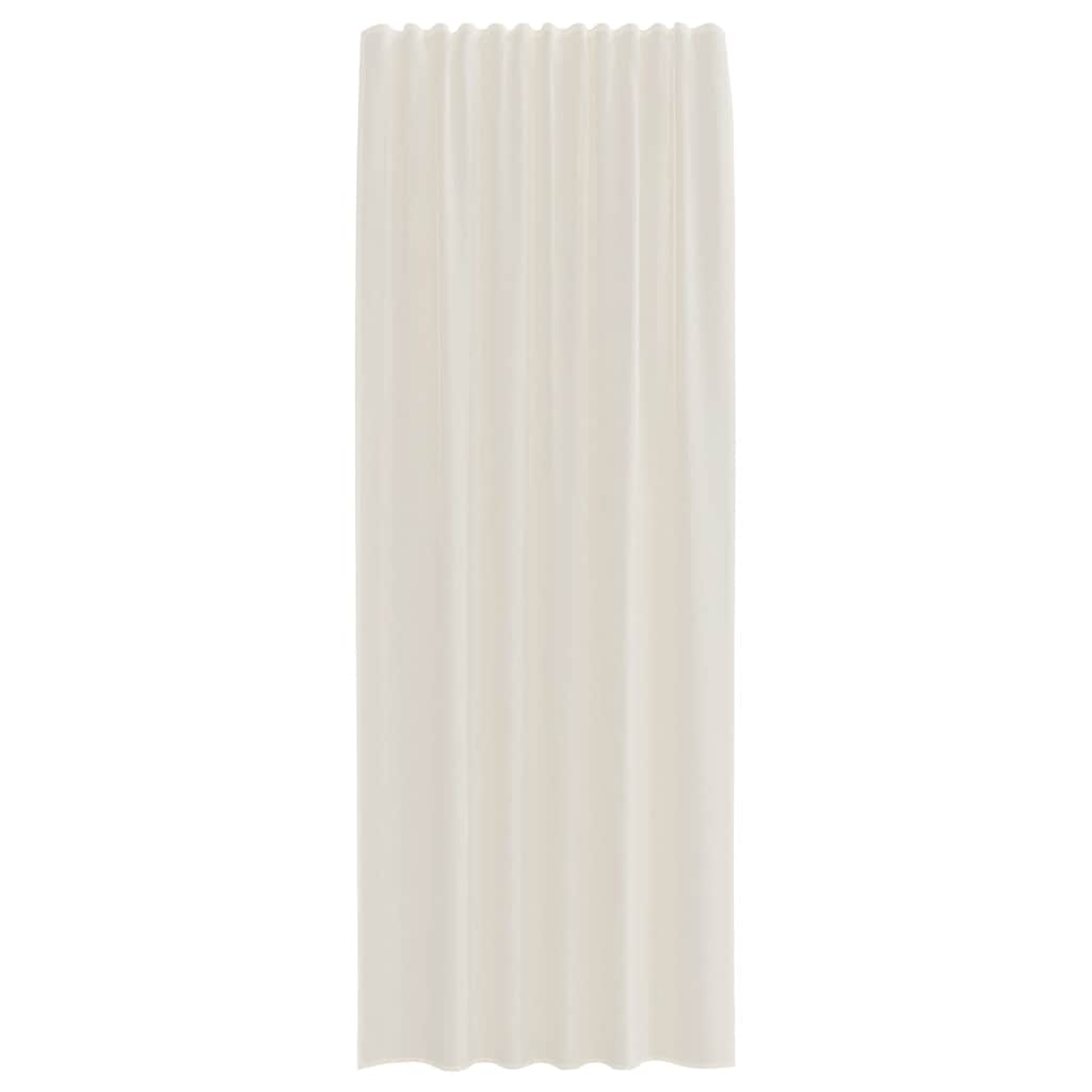 vidaXL Voile Vorhänge mit Stangentaschen 2 Stk. Creme
