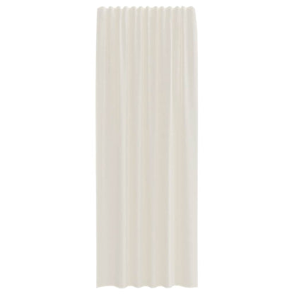 vidaXL Voile Vorhänge mit Stangentaschen 2 Stk. Creme