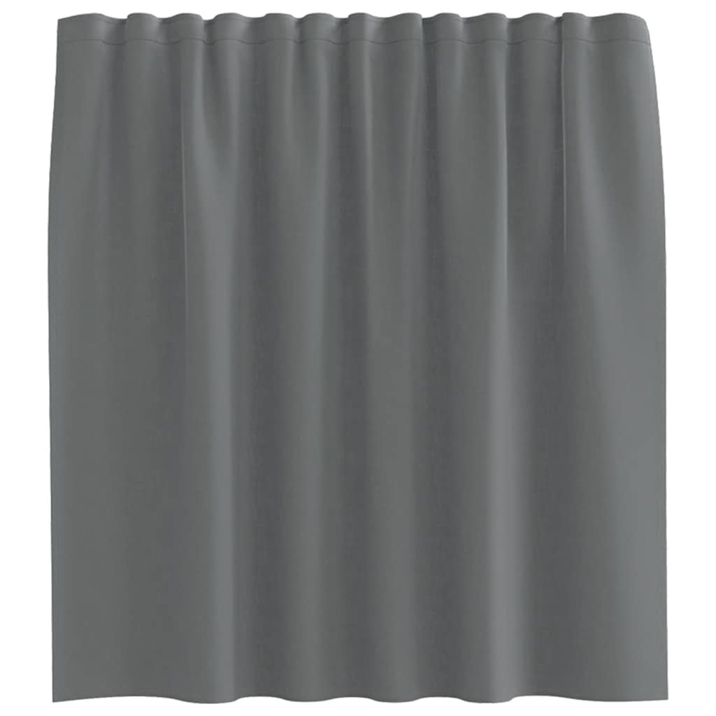 vidaXL Voile Vorhänge mit Stangentaschen 2 Stk. Dunkelgrau