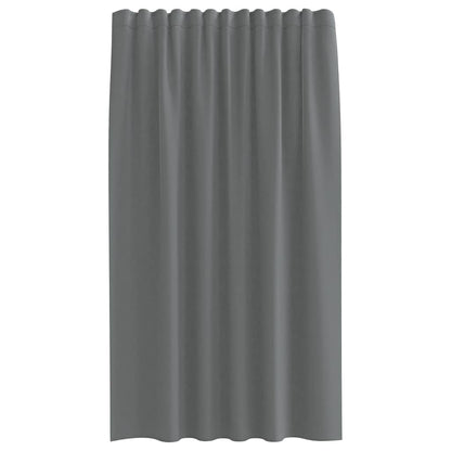 vidaXL Voile Vorhänge mit Stangentaschen 2 Stk. Dunkelgrau