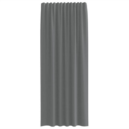 vidaXL Voile Vorhänge mit Stangentaschen 2 Stk. Dunkelgrau