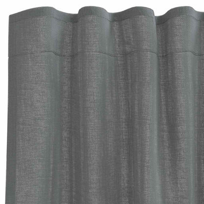 vidaXL Voile Vorhänge mit Stangentaschen 2 Stk. Dunkelgrau