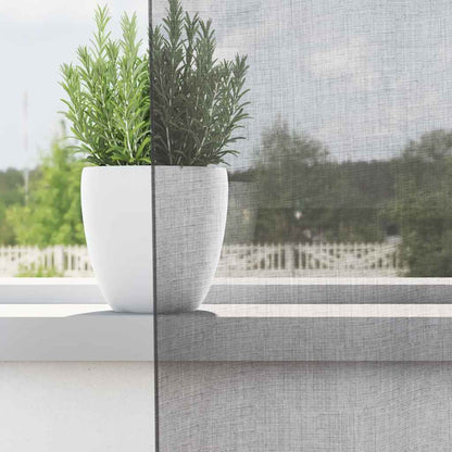 vidaXL Voile Vorhänge mit Stangentaschen 2 Stk. Dunkelgrau