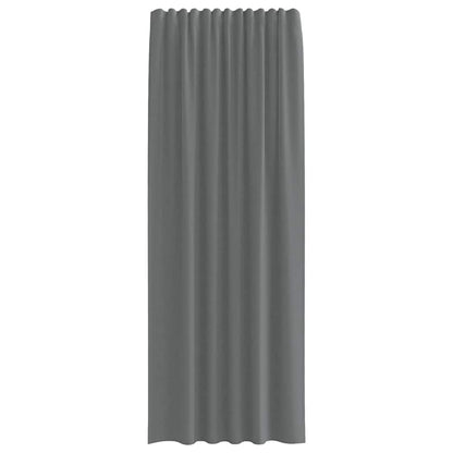 vidaXL Voile Vorhänge mit Stangentaschen 2 Stk. Dunkelgrau