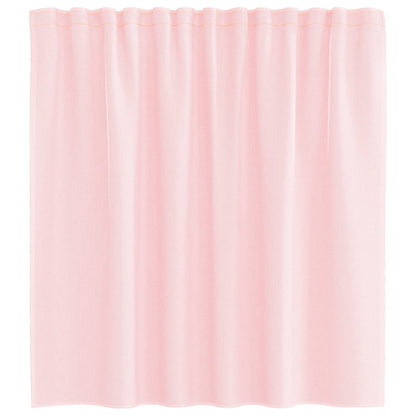 vidaXL Voile Vorhänge mit Stangentaschen 2 Stk. Hellrosa