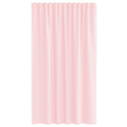vidaXL Voile Vorhänge mit Stangentaschen 2 Stk. Hellrosa