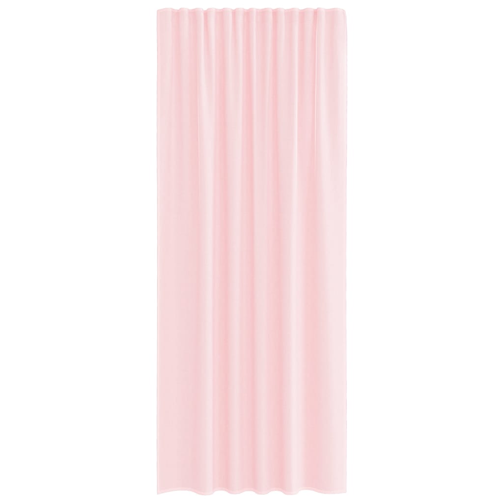 vidaXL Voile Vorhänge mit Stangentaschen 2 Stk. Hellrosa