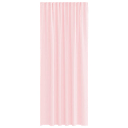 vidaXL Voile Vorhänge mit Stangentaschen 2 Stk. Hellrosa