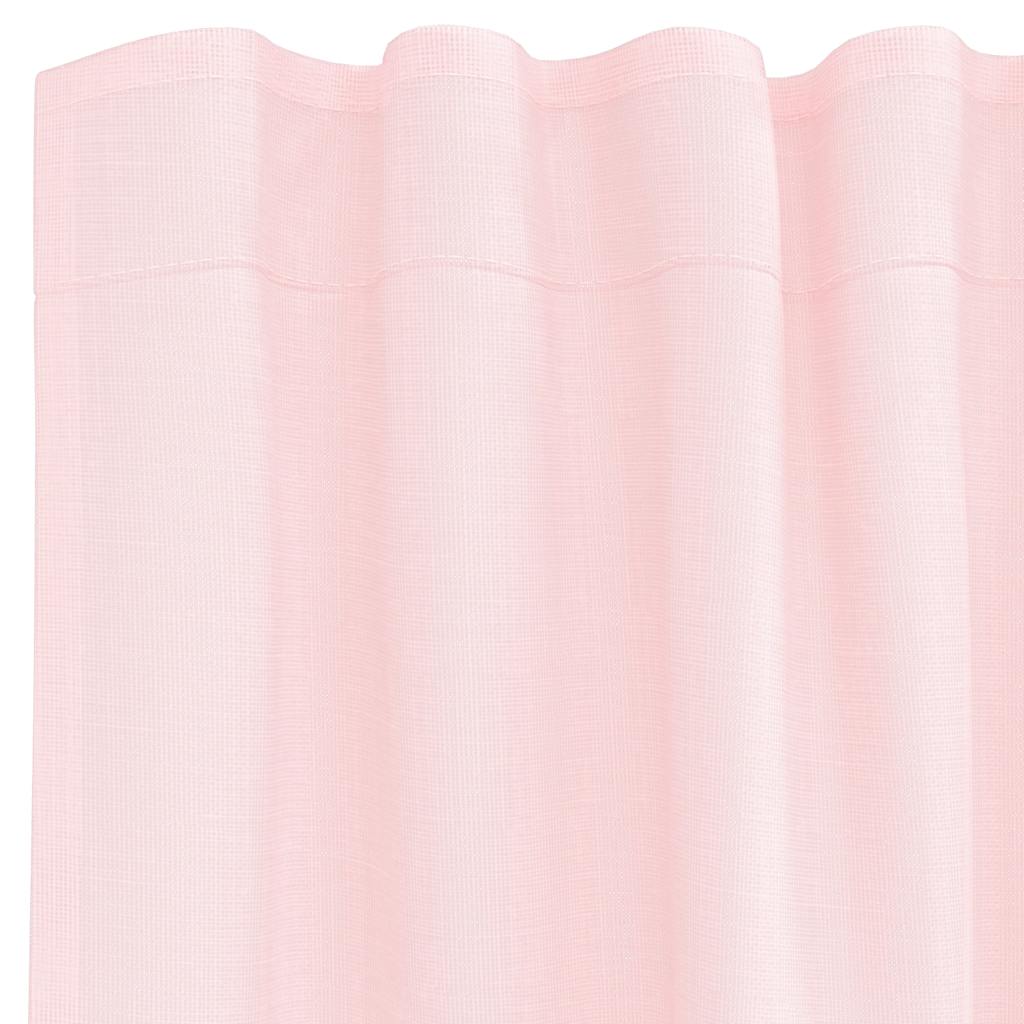 vidaXL Voile Vorhänge mit Stangentaschen 2 Stk. Hellrosa