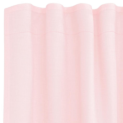 vidaXL Voile Vorhänge mit Stangentaschen 2 Stk. Hellrosa