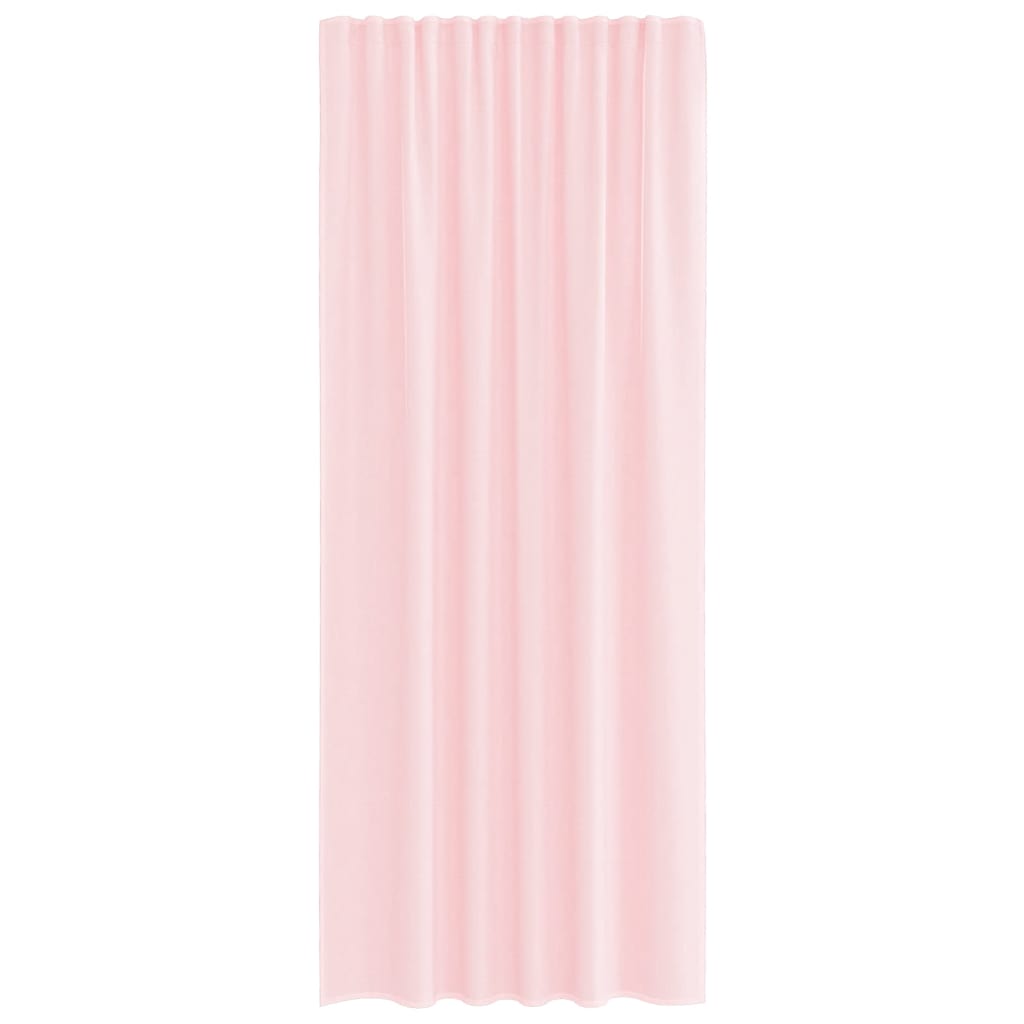 vidaXL Voile Vorhänge mit Stangentaschen 2 Stk. Hellrosa