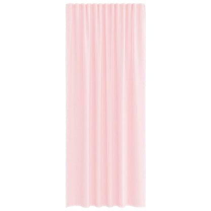 vidaXL Voile Vorhänge mit Stangentaschen 2 Stk. Hellrosa