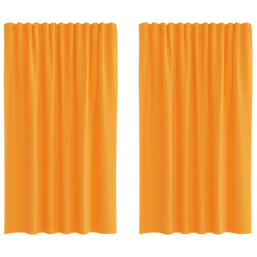 vidaXL Voile Vorhänge mit Stangentaschen 2 Stk. Orange