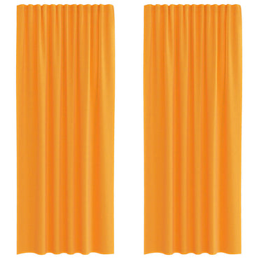 vidaXL Voile Vorhänge mit Stangentaschen 2 Stk. Orange