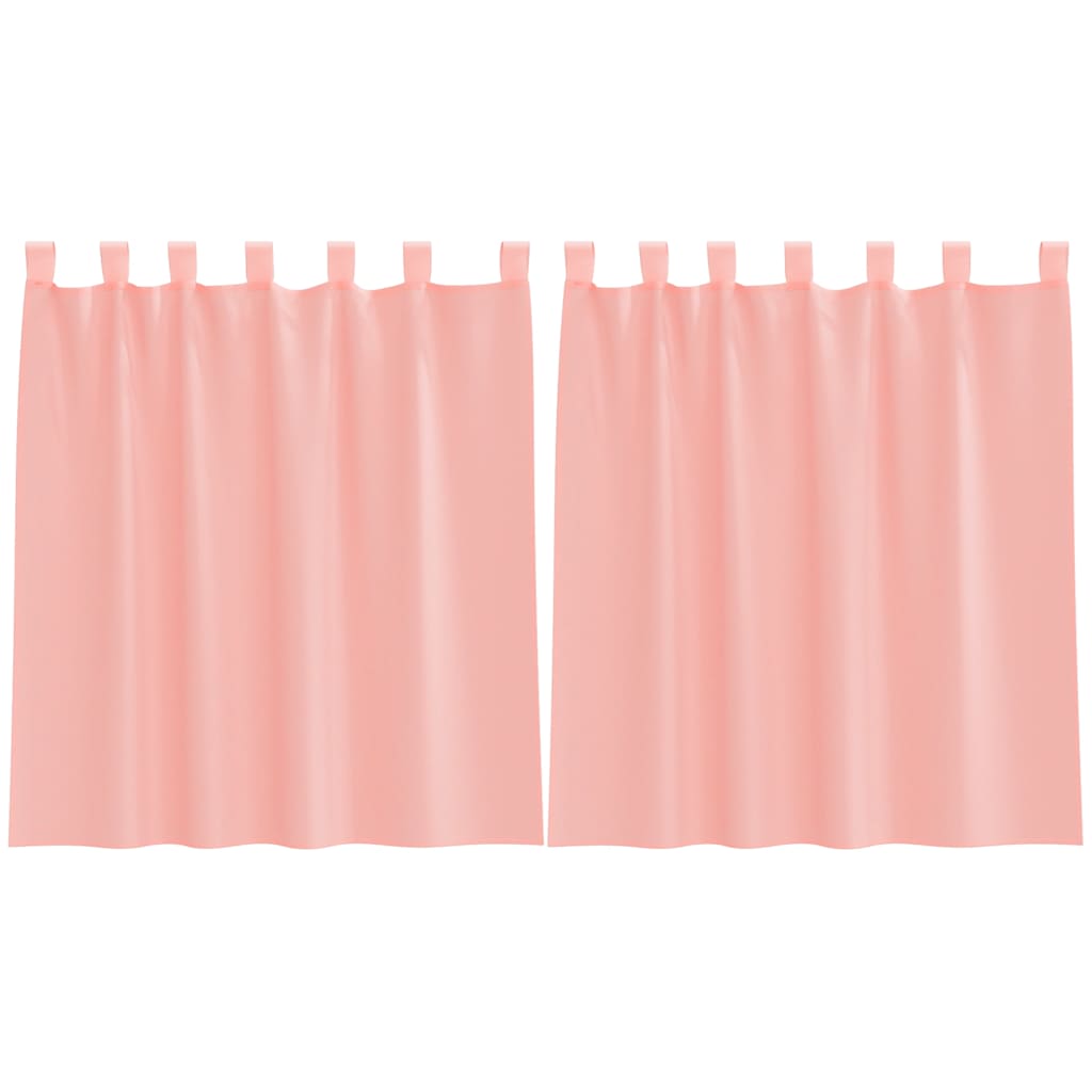 Voile Vorhänge mit Stangentaschen 2 Stk. Rosa