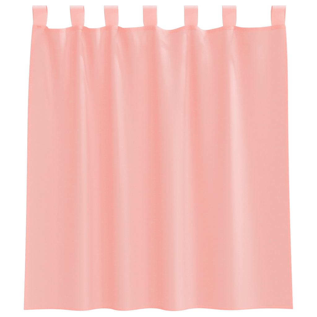 vidaXL Voile Vorhänge mit Stangentaschen 2 Stk. Rosa