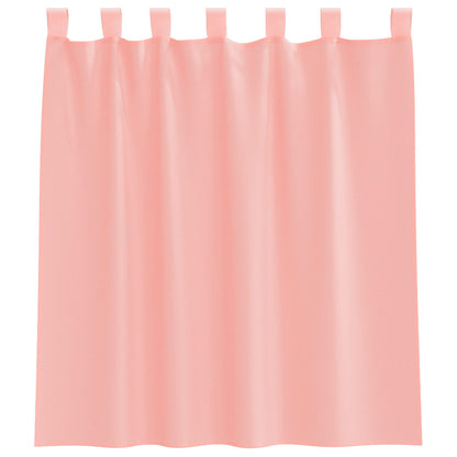 vidaXL Voile Vorhänge mit Stangentaschen 2 Stk. Rosa