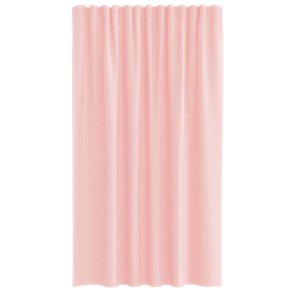 vidaXL Voile Vorhänge mit Stangentaschen 2 Stk. Rosa