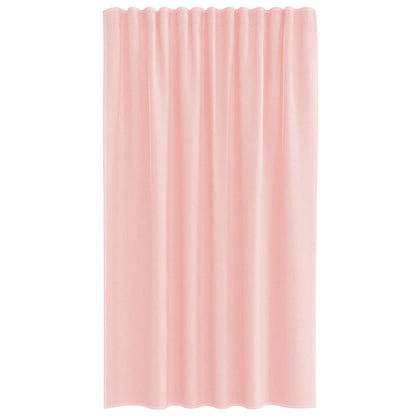 vidaXL Voile Vorhänge mit Stangentaschen 2 Stk. Rosa