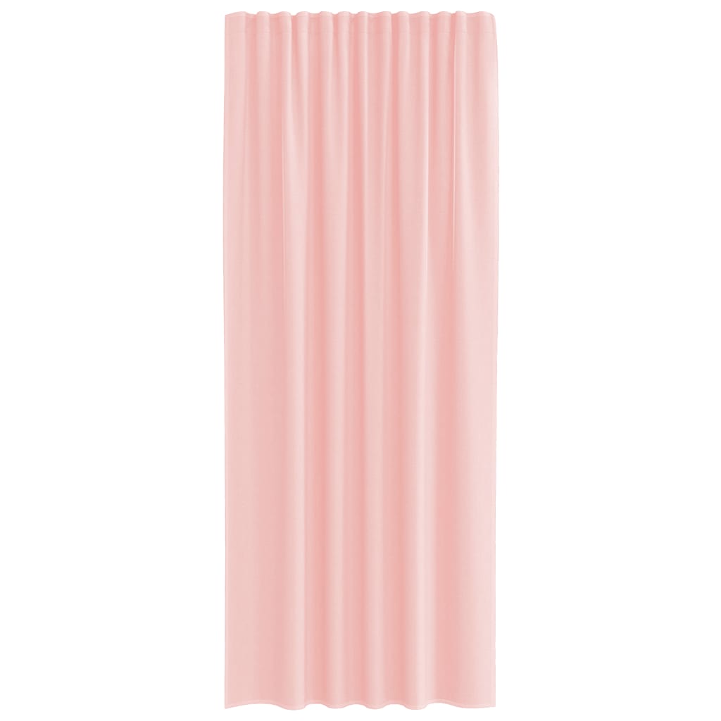 vidaXL Voile Vorhänge mit Stangentaschen 2 Stk. Rosa