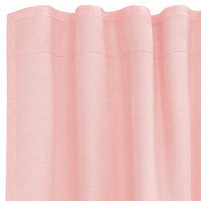 Voile Vorhänge mit Stangentaschen 2 Stk. Rosa