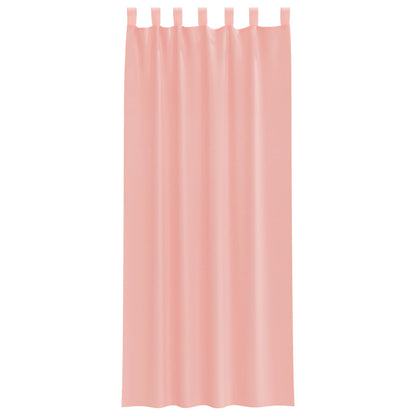 vidaXL Voile Vorhänge mit Stangentaschen 2 Stk. Rosa