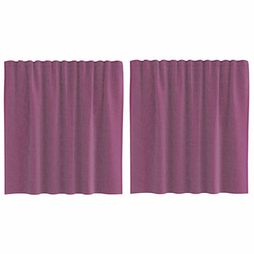 vidaXL Voile Vorhänge mit Stangentaschen 2 Stk. Lila