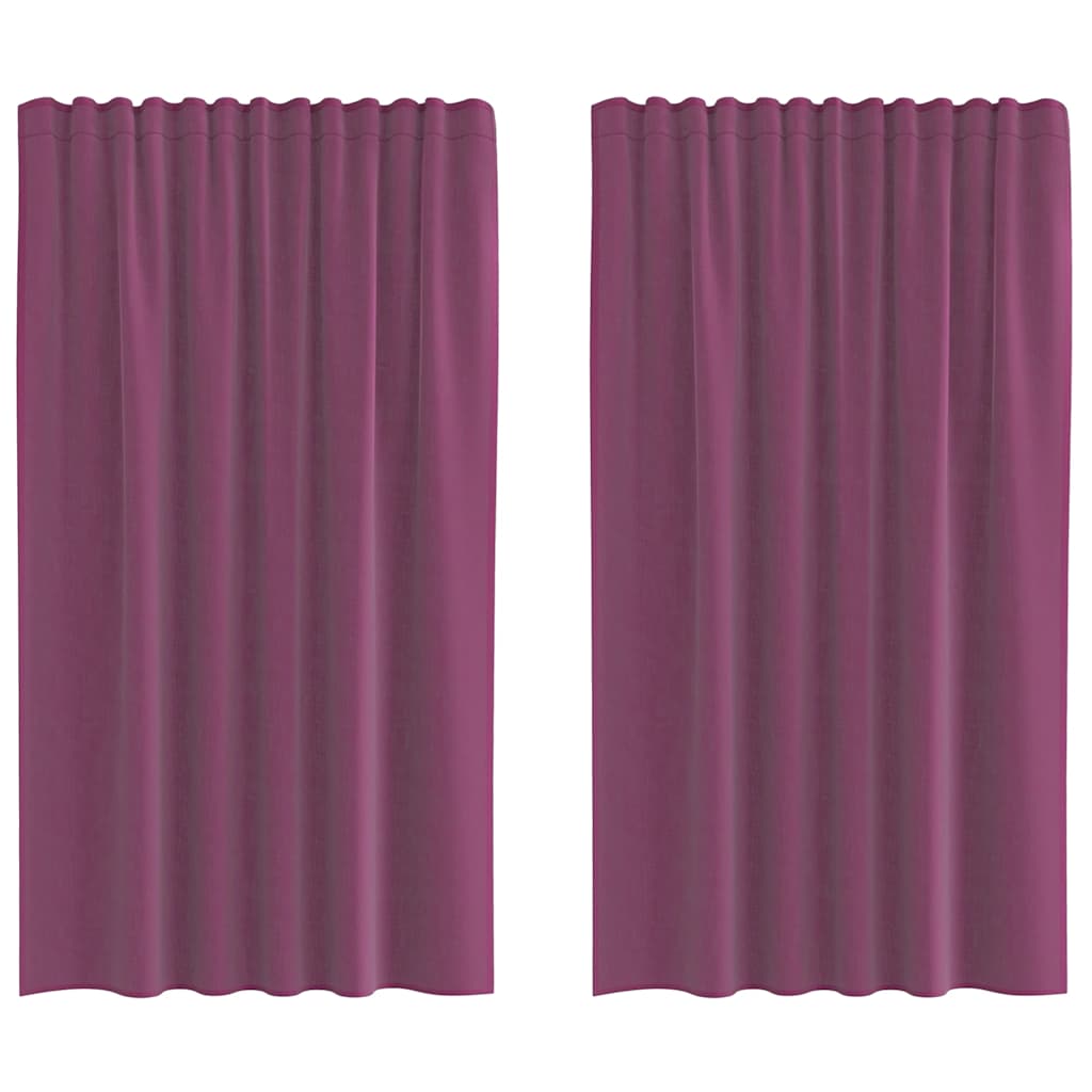 vidaXL Voile Vorhänge mit Stangentaschen 2 Stk. Lila