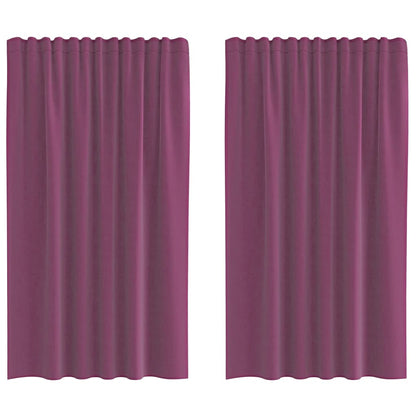 vidaXL Voile Vorhänge mit Stangentaschen 2 Stk. Lila