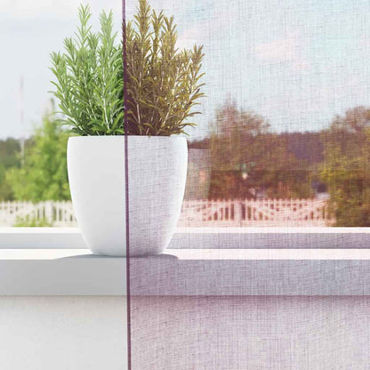 vidaXL Voile Vorhänge mit Stangentaschen 2 Stk. Lila