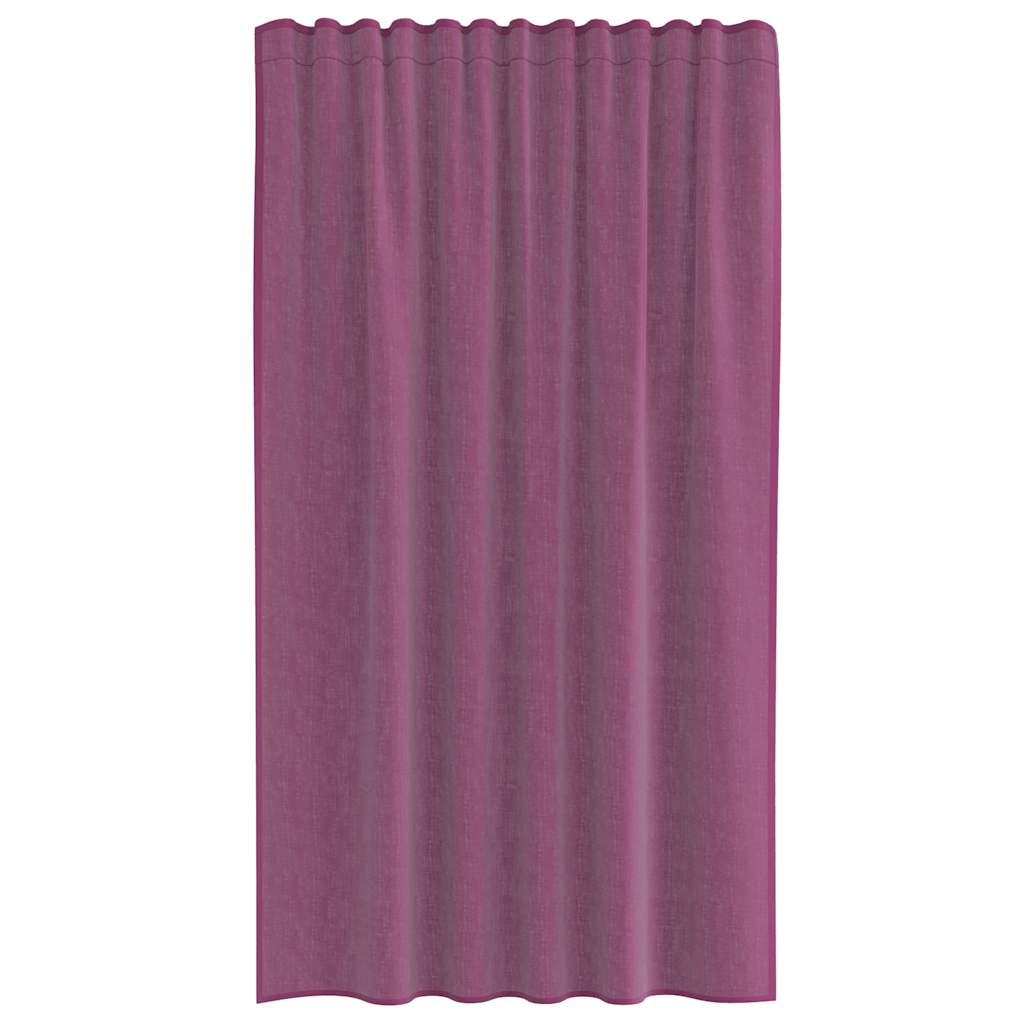 vidaXL Voile Vorhänge mit Stangentaschen 2 Stk. Lila