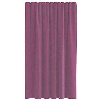vidaXL Voile Vorhänge mit Stangentaschen 2 Stk. Lila