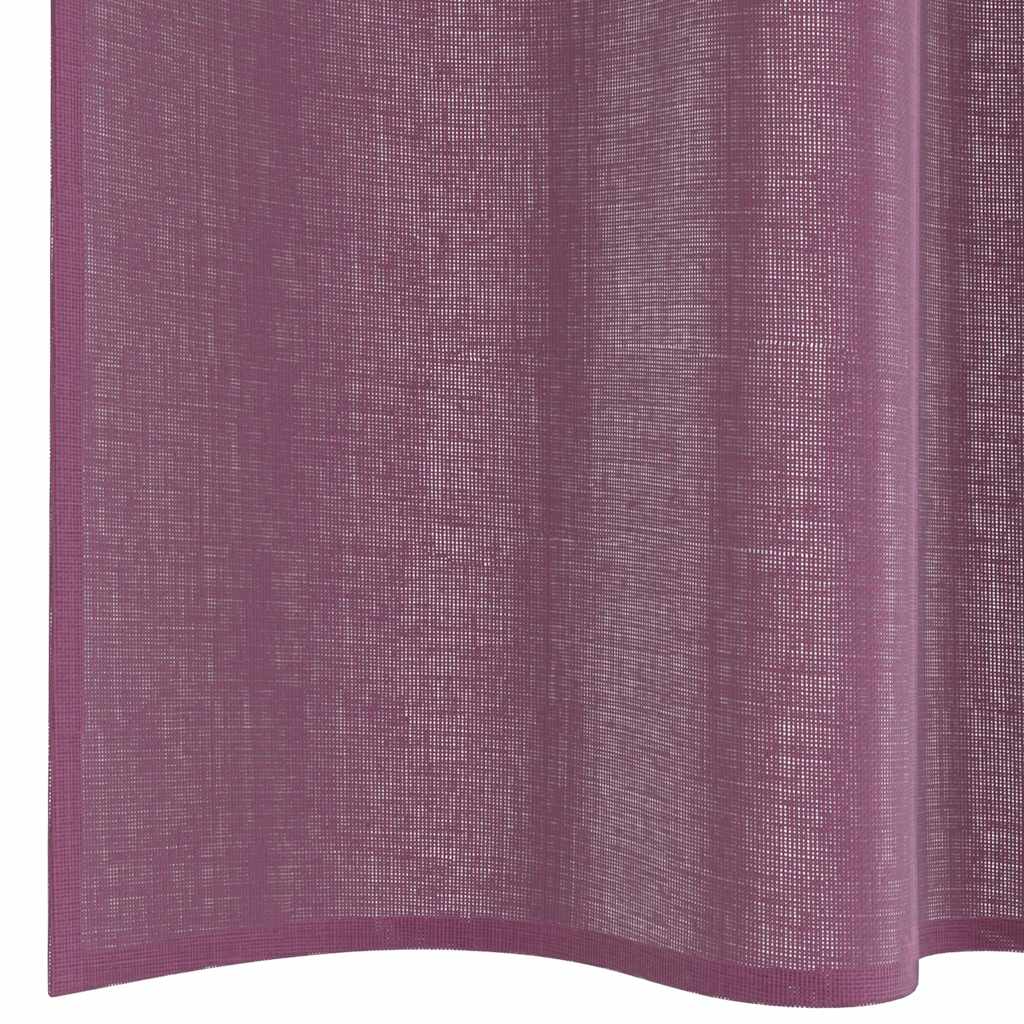 vidaXL Voile Vorhänge mit Stangentaschen 2 Stk. Lila