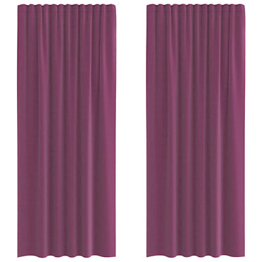 vidaXL Voile Vorhänge mit Stangentaschen 2 Stk. Lila