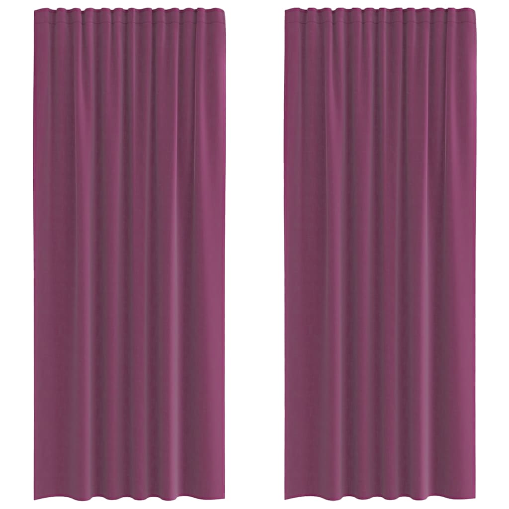 vidaXL Voile Vorhänge mit Stangentaschen 2 Stk. Lila