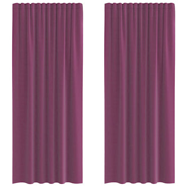 vidaXL Voile Vorhänge mit Stangentaschen 2 Stk. Lila