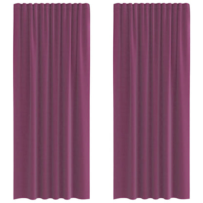 vidaXL Voile Vorhänge mit Stangentaschen 2 Stk. Lila