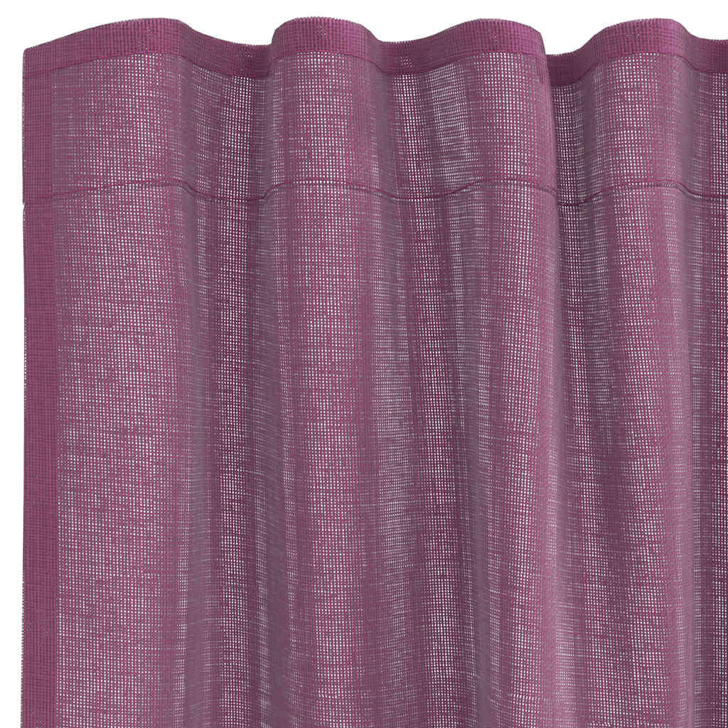 vidaXL Voile Vorhänge mit Stangentaschen 2 Stk. Lila