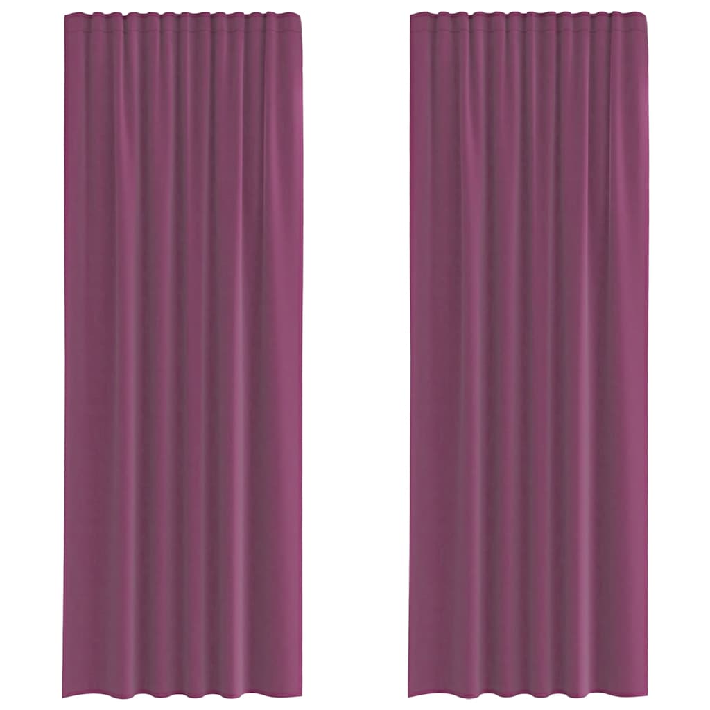 vidaXL Voile Vorhänge mit Stangentaschen 2 Stk. Lila