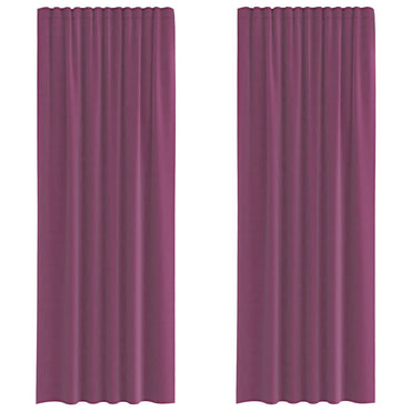 vidaXL Voile Vorhänge mit Stangentaschen 2 Stk. Lila